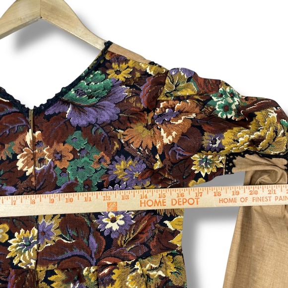 Vtg Gunne Sax California Tapestry Maxi Dress Womens 11 Renaissance Cottagecore - Picture 6 of 9